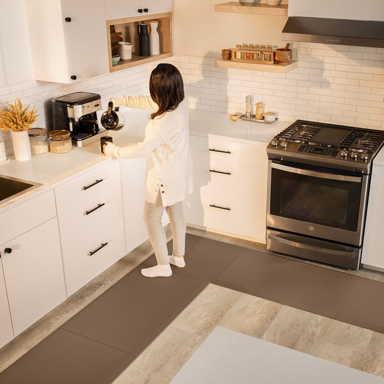 Tan Kitchen Comfort Mats for Wooden and Concrete Floors