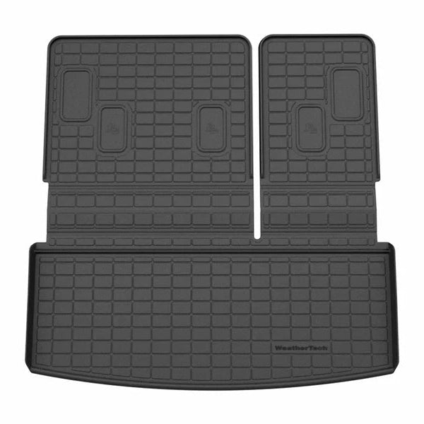 black custom fit cadillac escalade split back cargo liner by weathertech
