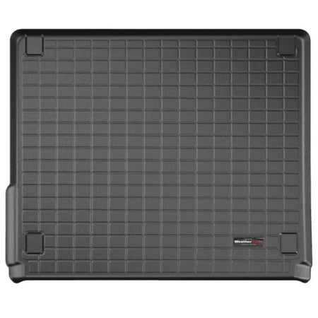 black custom-fit 100% waterproof volkswagen touareg model 7P 2010-2017 rear cargo mat by weathertech