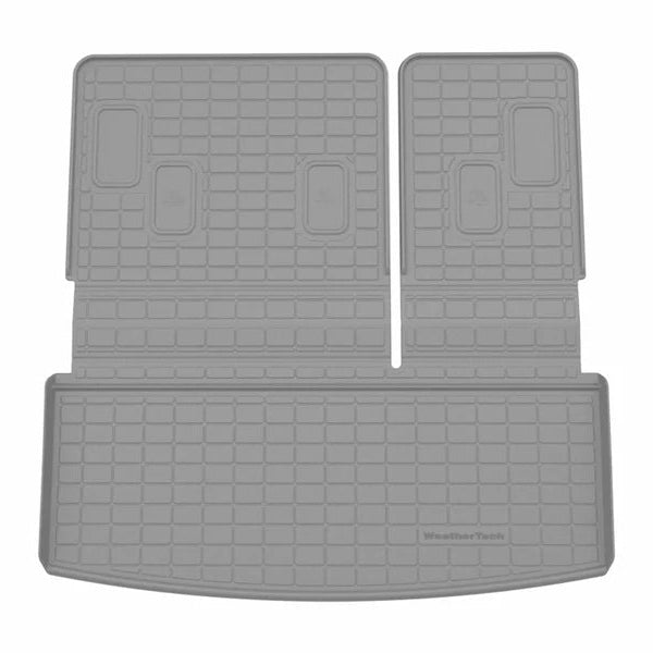 custom fit grey cadillac escalade split back cargo liner by weathertech