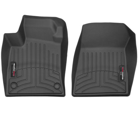 Pair of Black custom fit WeatherTech Renault Clio 1st row floorliners.