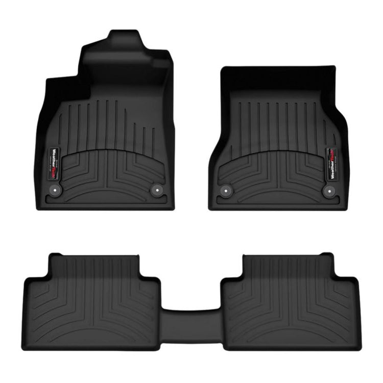 Tappetini neri su misura per Audi Q6 e-tron (1ª e 2ª fila) di WeatherTech