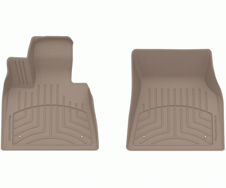 Custom fit BMW X5, X6, X7, XM 1st row Tan floor mats by weathertech