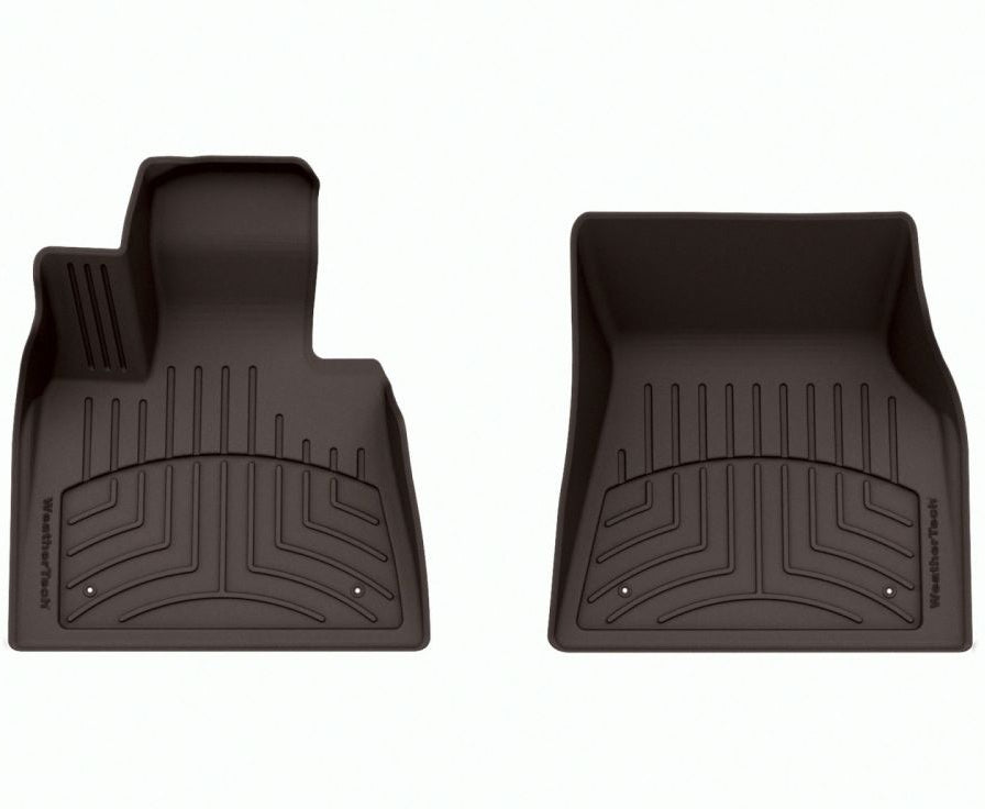 Custom fit BMW X5, X6, X7, XM 1st row Cocoa floor mats by weathertech