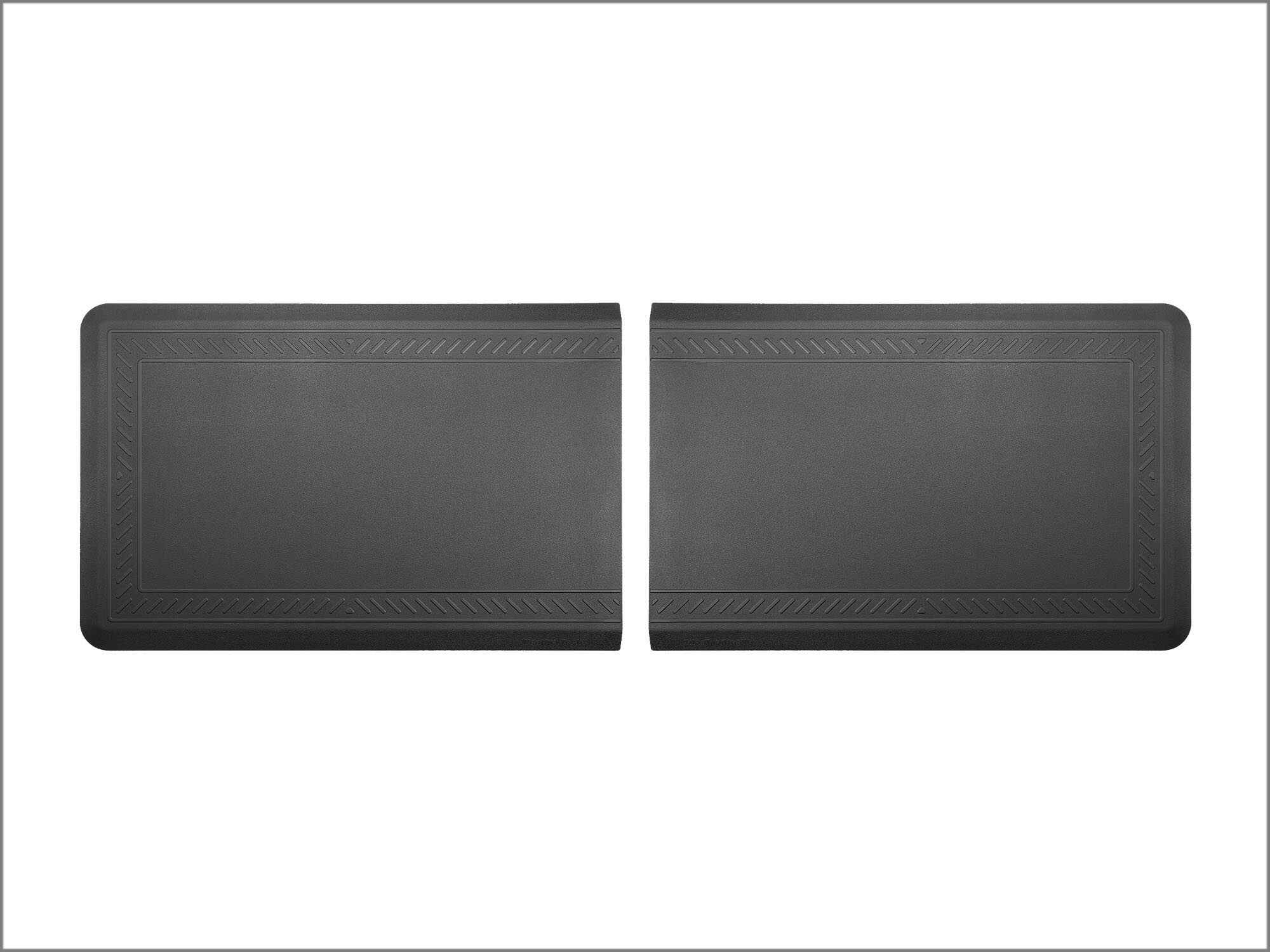 anti fatigue comfort mats in black by weathertech finished with bordered