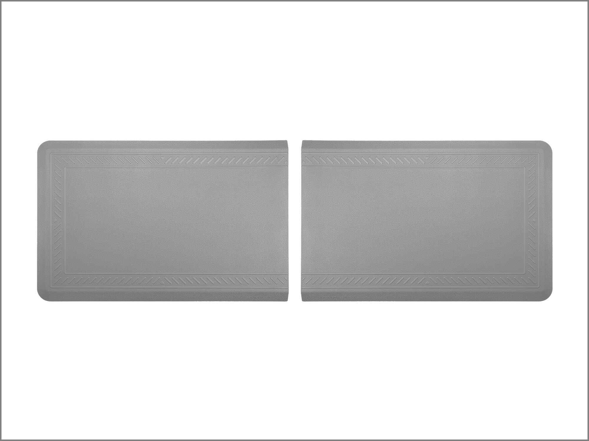 anti fatigue comfort mats in grey by weathertech with bordered finish