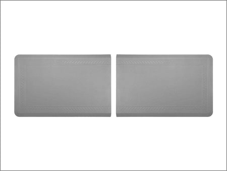 anti fatigue comfort mats in grey by weathertech with bordered finish