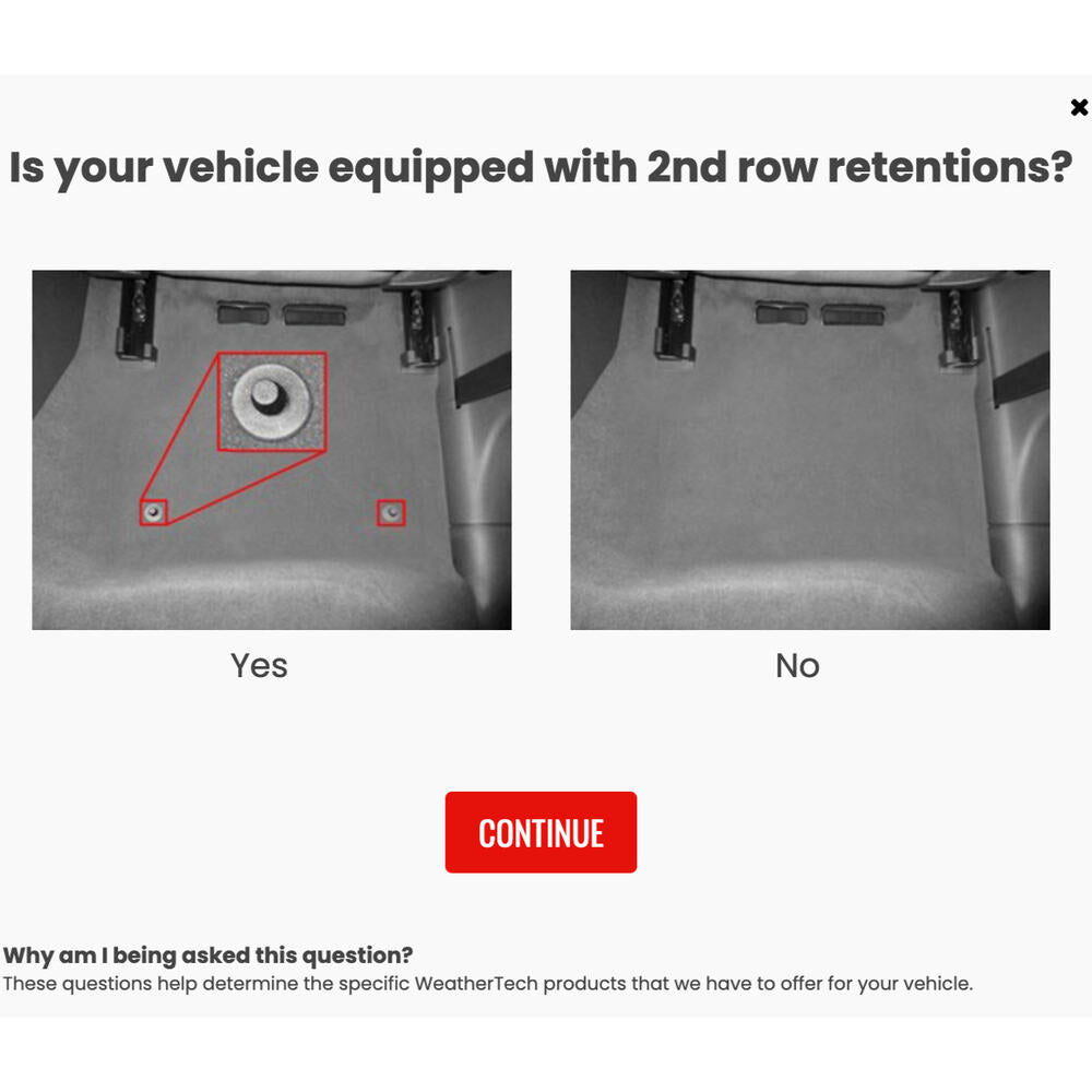 Audi A4, A5 2nd row waterproof floor mat with and without floor retention clips