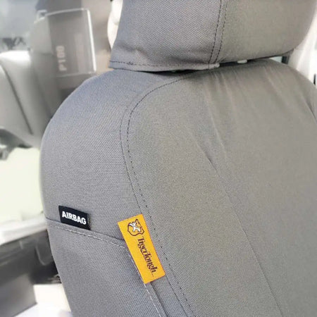 TigerTough seat covers are airbag compliant, so wherever you have an airbag in your seat, our seat covers will tear at the correct moment to enable deployment and your safety