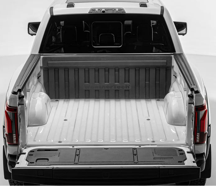 WeatherTech custom fit rear cab protector in Black for Ford Lightning F-150