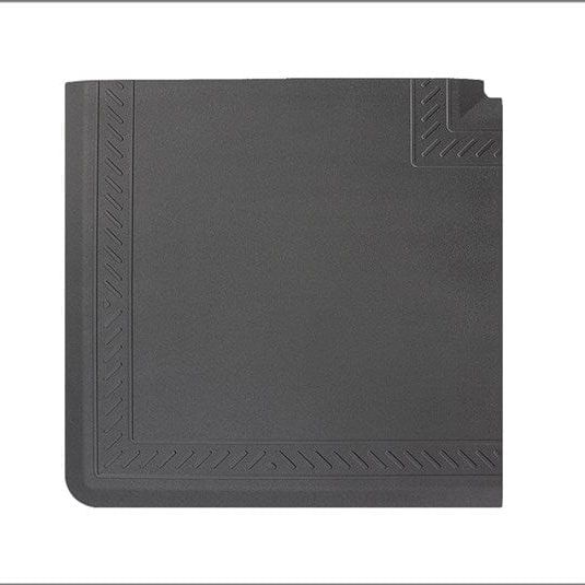 Tapis d'angle anti-fatigue 0.64m x 0.64m ; Bordé | Noir