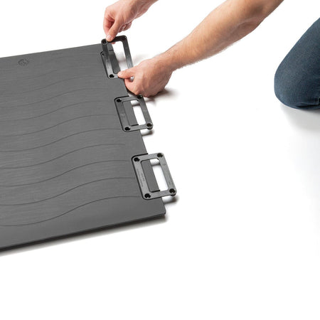 WeatherTech ComfortMat Connect Corner Mat 0.64m x 0.64m; Bordered | Black Kofferraumwanne sonnenschutz auto auto fußmatten