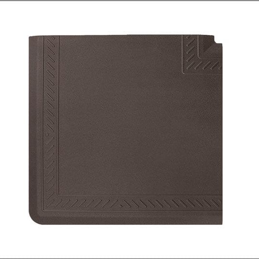 Tapis d'angle anti-fatigue 0.64m x 0.64m ; Bordé | Cacao