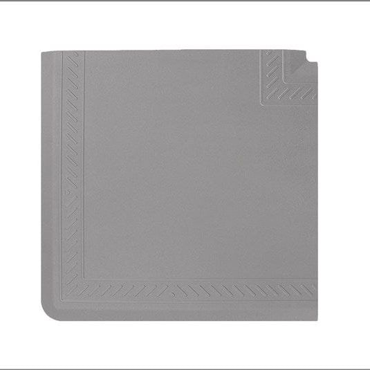 Tapis d'angle anti-fatigue 0.64m x 0.64m ; Bordé | Gris